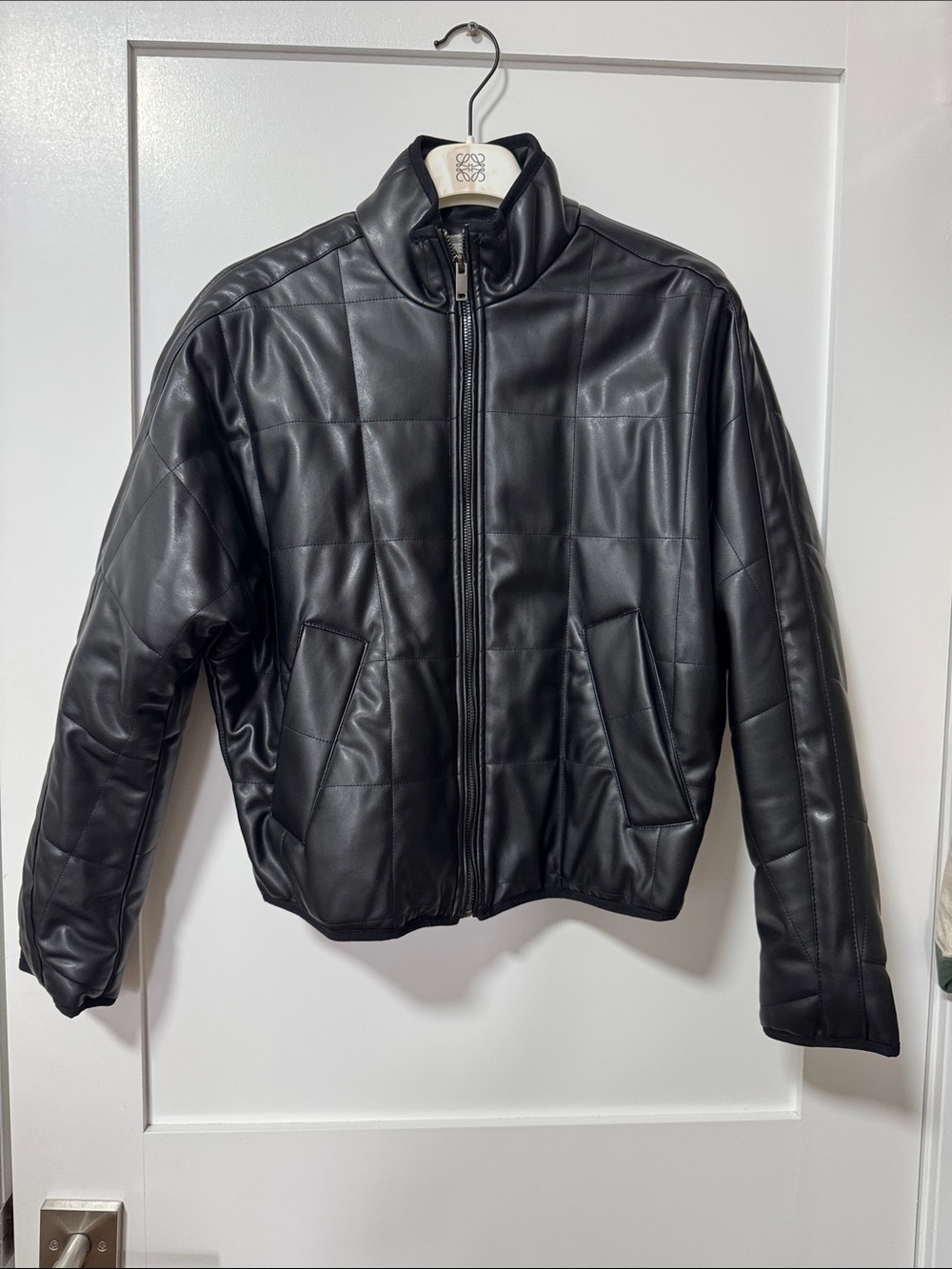 Ashley By 26 International Black Quilted Leather Jacket